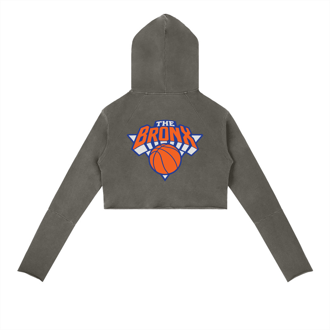 Bronx Basketball 2026 Playoff Edition Women's Vintage Washed Raw Edge Hoodie by Bronx Native