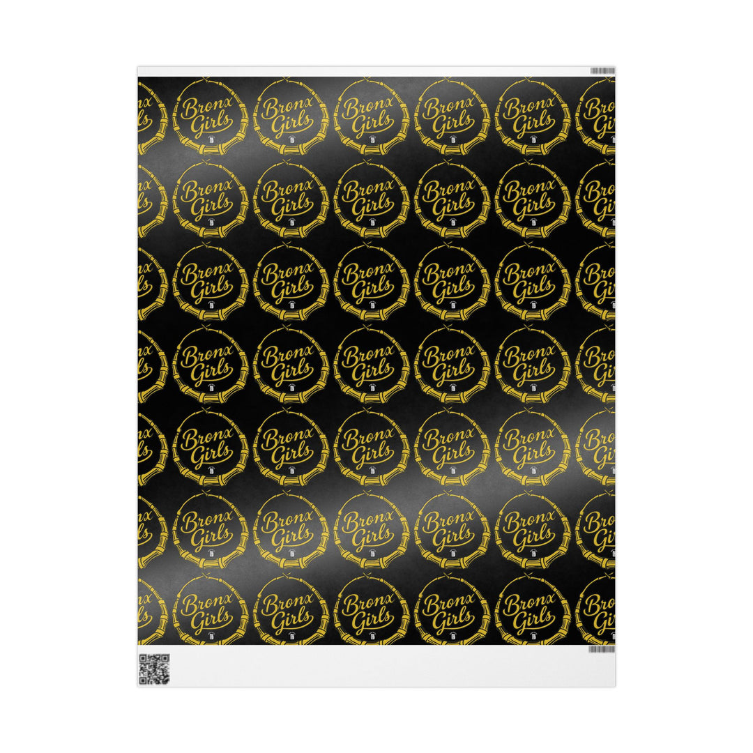 Black & Gold Crown Pattern Wrapping Paper Roll — Luxury Gift Wrap for Special Occasions