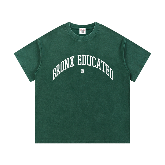 Bronx Educated Mineral Wash Waffle Knit T-Shirt