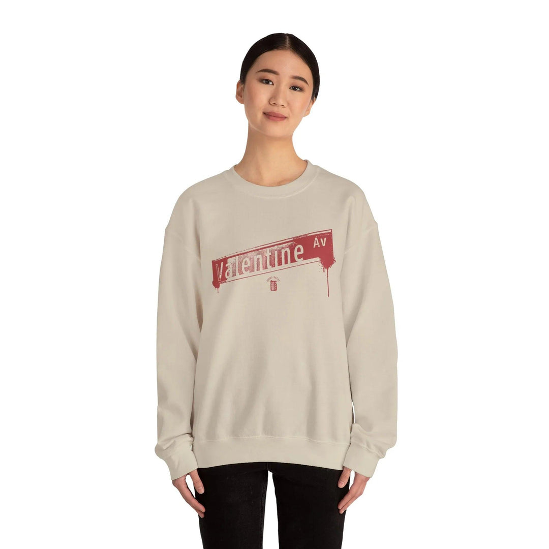 Valentine Ave Crewneck Sweatshirt — retro Bronx street sign crewneck sweatshirt — image 10