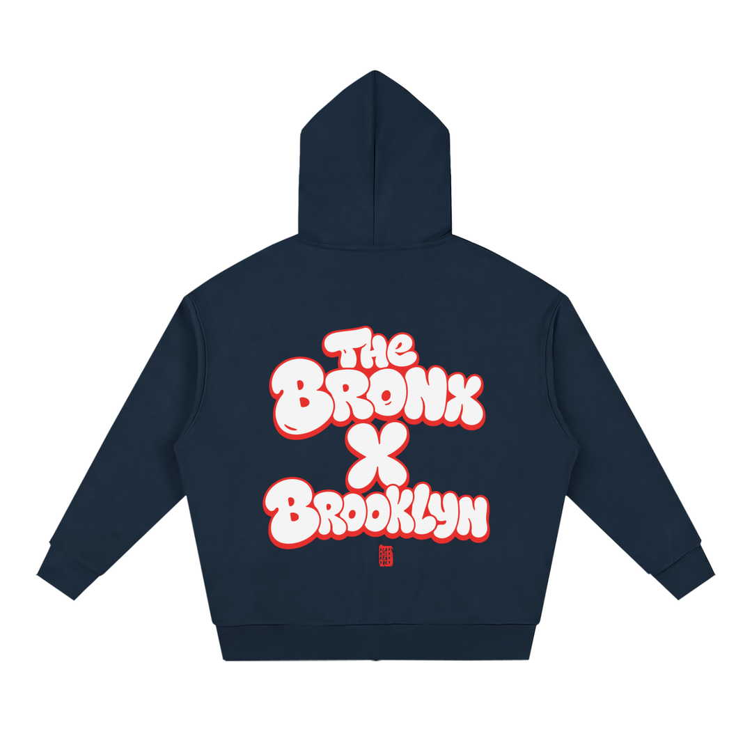 BX x BK 30th Anniversary Loose Full-Zip Hoodie by Bronx Native — BX x BK 30th Anniversary Stadium Series product image