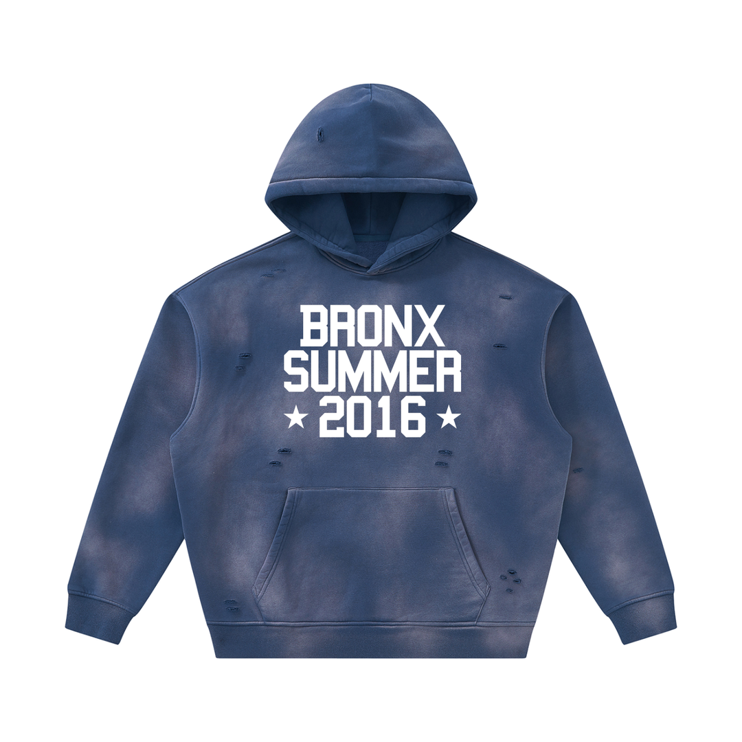 Bronx Summer Sunfade Frayed Fleece Hoodie by Bronx Native — Summer Collection product image