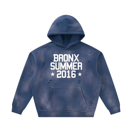 Bronx Summer Sunfade Frayed Fleece Hoodie by Bronx Native — Summer Collection product image
