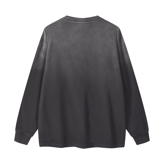El Malo Del Bronx Gradient Washed Long Sleeve T-Shirt by Bronx Native for New York summer