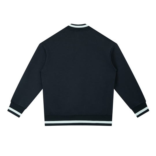 Bronx Native Classy Contrast Piping Zip Bomber Jacket