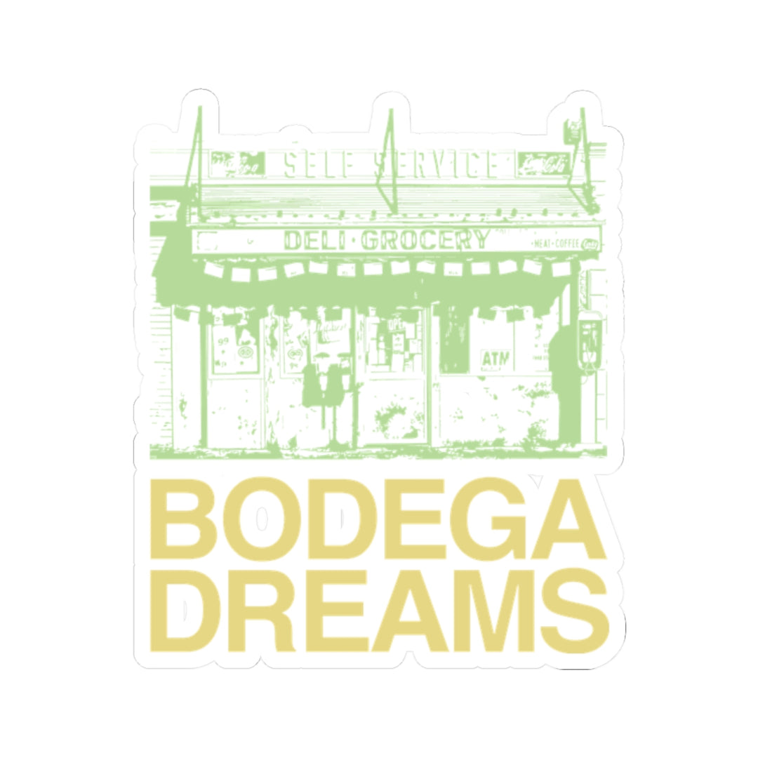 Bodega Dreams Sticker (Bright Green & Gold)