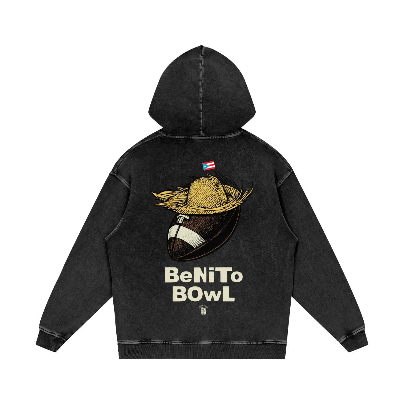 90's old“”鬼フェード“broken boro sweat Benito Bowl Snow Washed Loose Cotton Hoodie | Bronx Native – Bronx