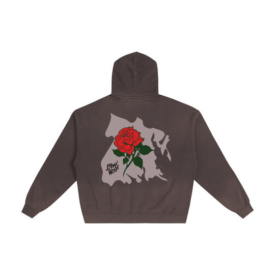 Bronx Rose Hand-Frayed Sunfade Zip Hoodie by Bronx Native for New York summer