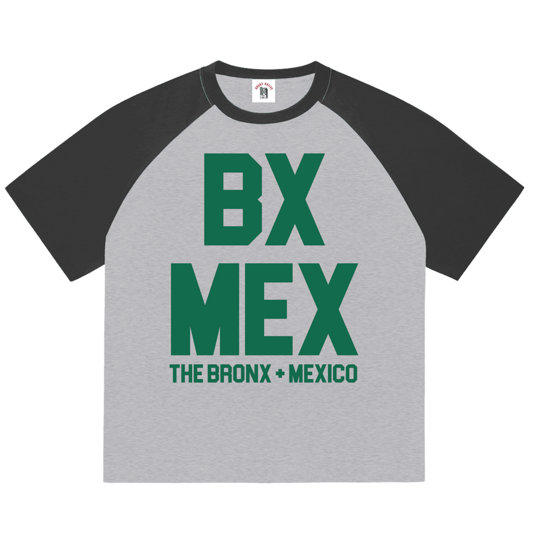 BX Mex Color-Blocked Raglan Sleeve T-Shirt