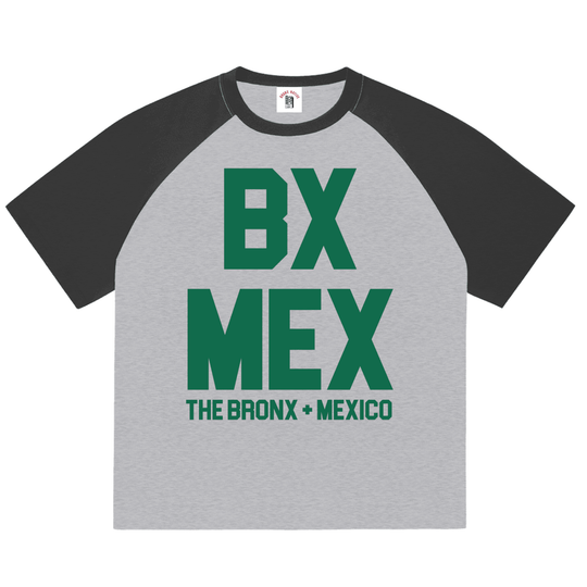 BX Mex Color-Blocked Raglan Sleeve T-Shirt