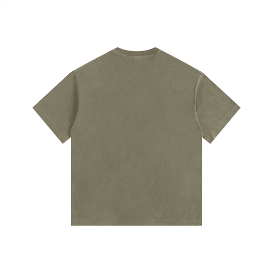 Platano Power Vintage Washed Oversized Cotton T-Shirt