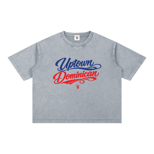 Uptown Dominican Mineral Wash Boxy Cotton T-Shirt