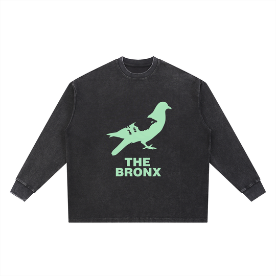 Bronx Pidgeon Mineral Wash Waffle Oversized T-Shirt