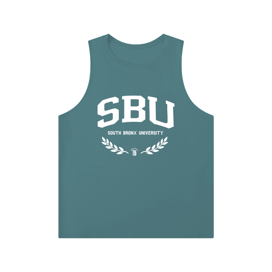 South Bronx University (SBU) Men's Solid Color Crewneck Tank Top