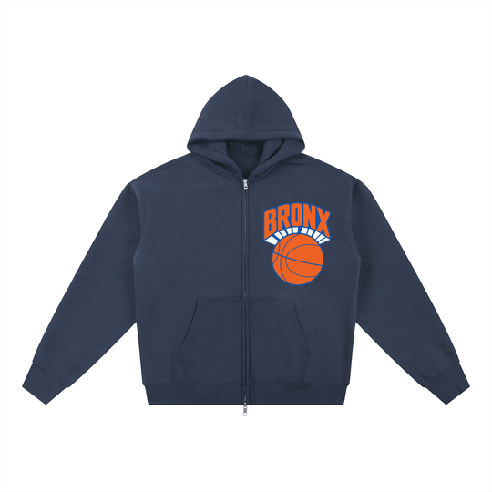 Bronx Basketball 2026 Playoffs Fleece Zip-Through Hoodie by Bronx Native