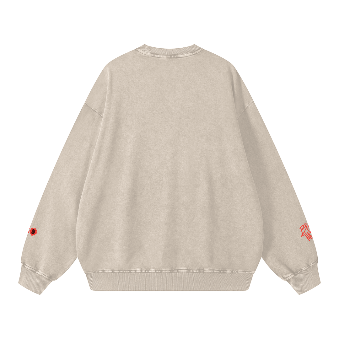 Rooted in the BR❤️NX Snow Washed Oversized Sweatshirt