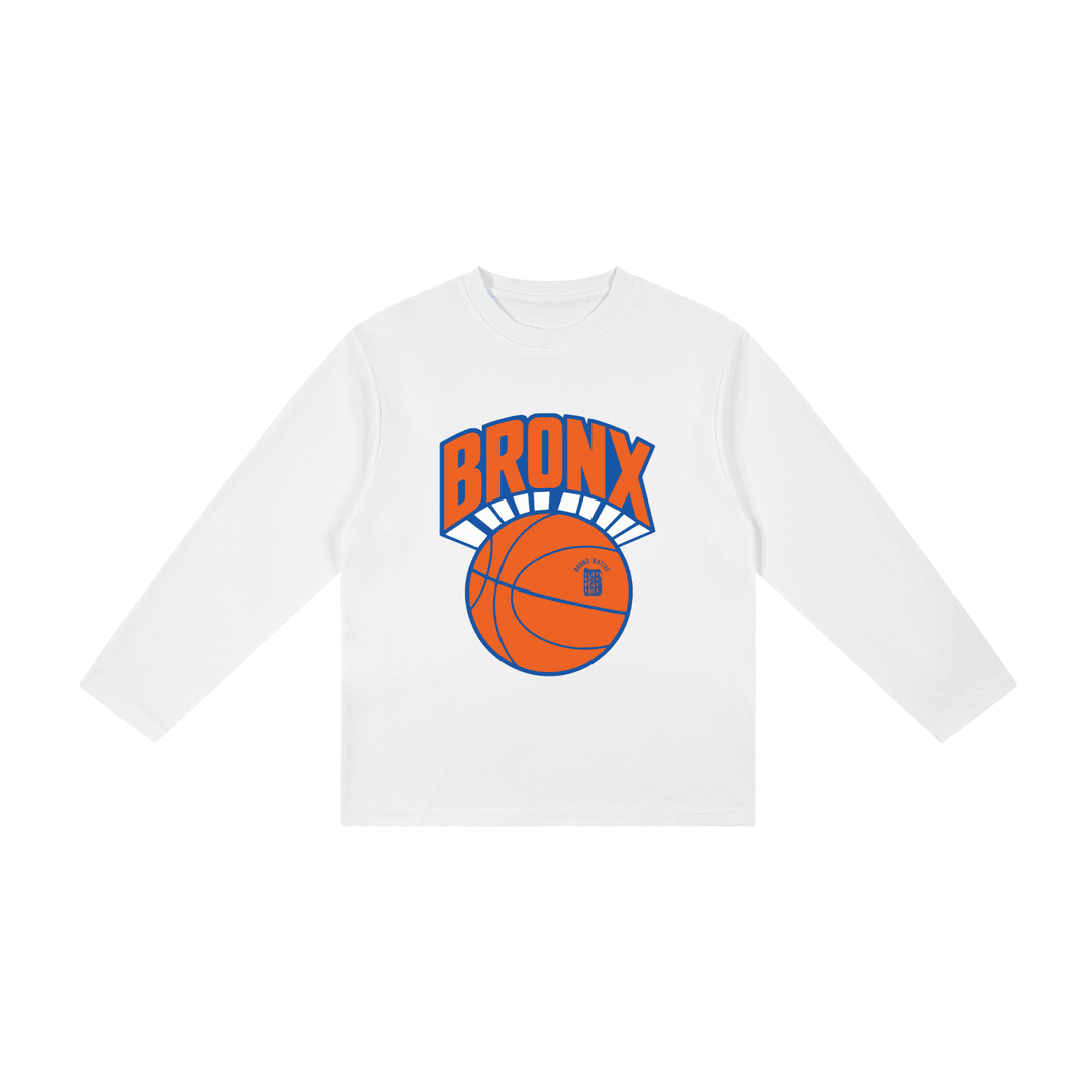 Bronx Kids Basketball 2026 Playoffs Drop Shoulder Long Sleeve T-Shirt by Bronx Native