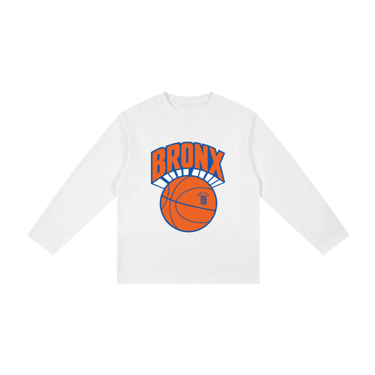 Bronx Kids Basketball 2026 Playoffs Drop Shoulder Long Sleeve T-Shirt by Bronx Native