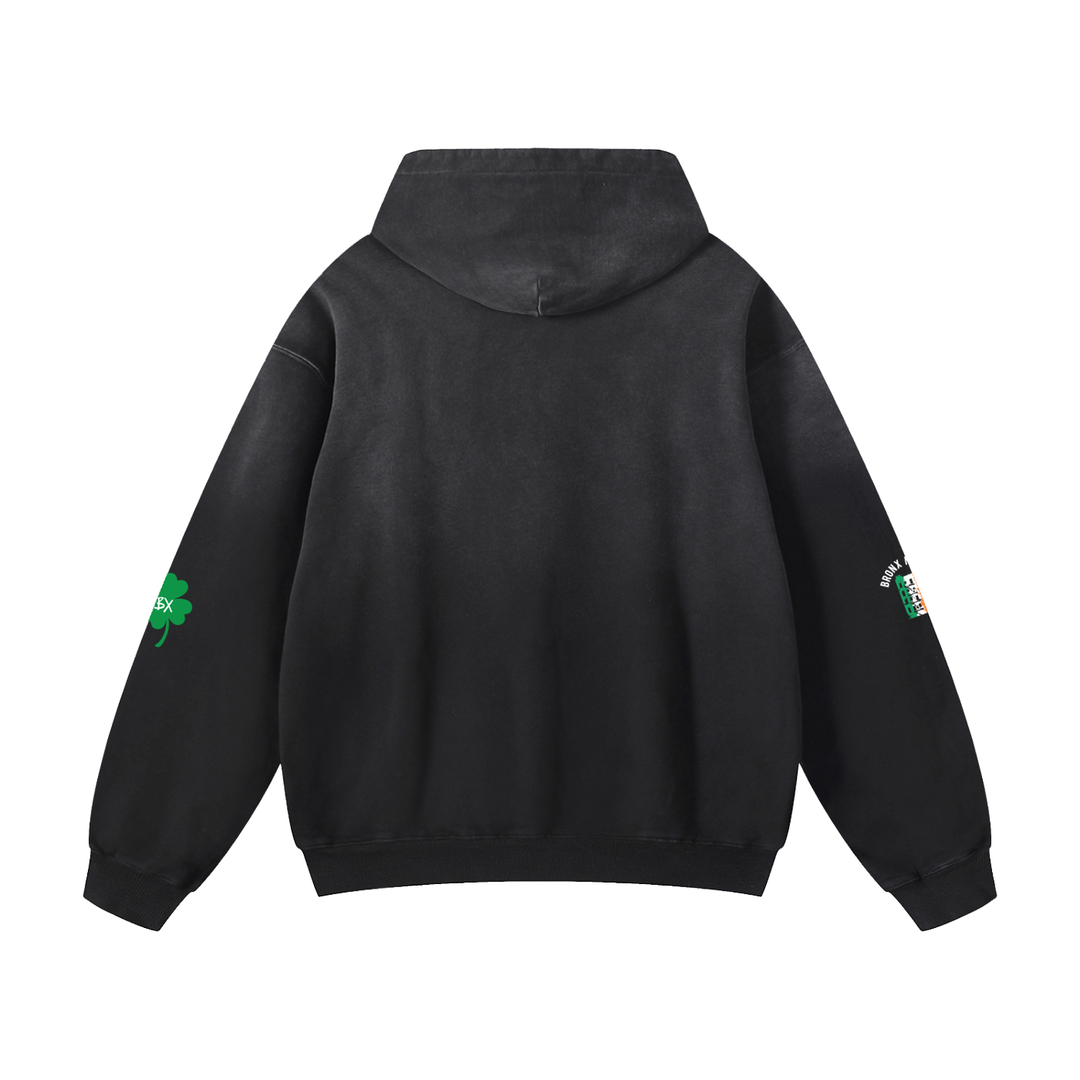 St. Patty's Day Bronx Native Exclusive "Welcome to Woodlawn" Unisex Heavyweight Sunfade Oversized Hoodie