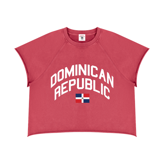 Dominican Republic Unisex Vintage Wash Raw Edge T-Shirt