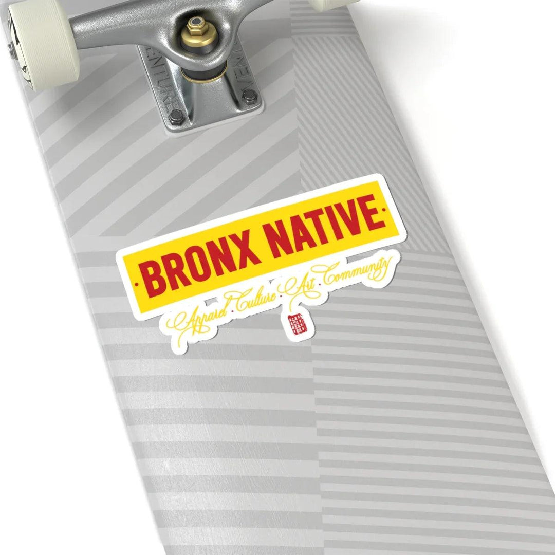 Bronx Native (Apparel, Arts, Culture Community) Yellow & Gold Sticker