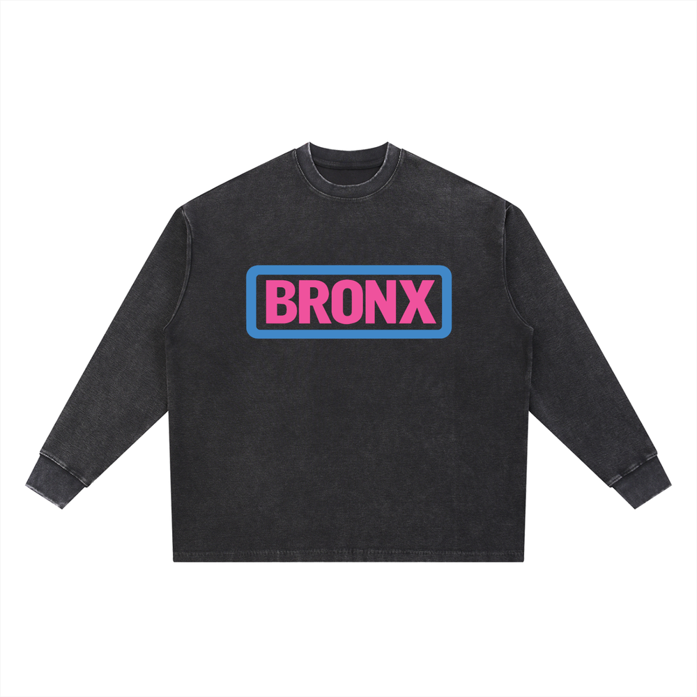BRONX Mineral Wash Waffle Oversized T-Shirt