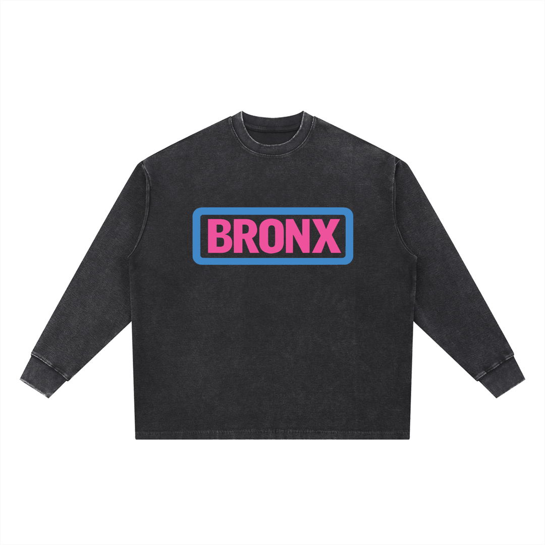 BRONX Mineral Wash Waffle Oversized T-Shirt by Bronx Native for New York summer