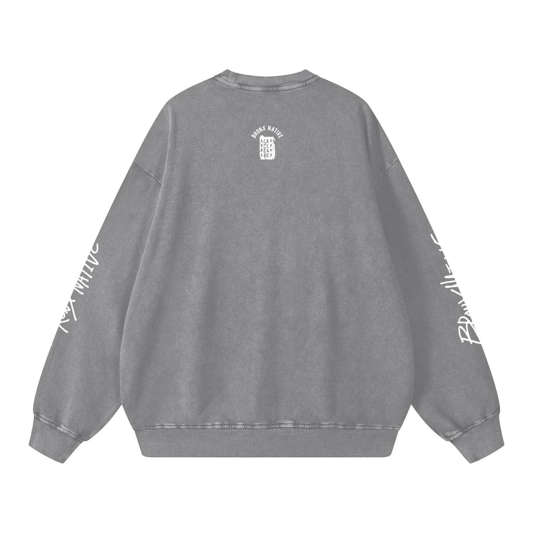 Bad Bunny Bowl Snow Washed Oversized Sweatshirt