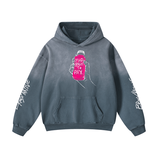 Mad Bills to Pay x BXN Heavyweight Sunfade Oversized Hoodie (Lim. Ed. Drop)
