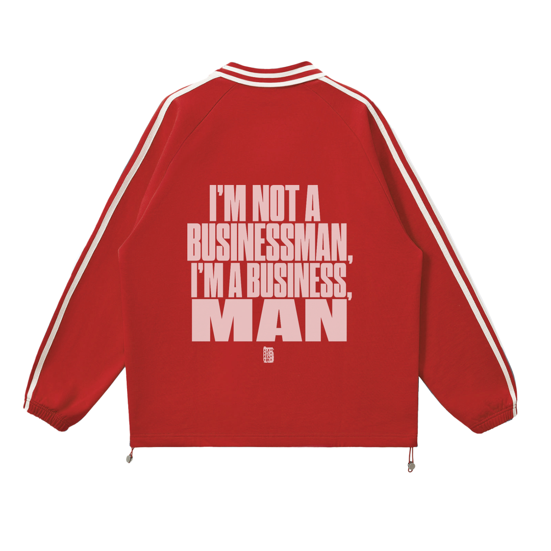 Empire State of Mind JZ BX Takeover Contrast Striped Lapel Collar Sweatshirt