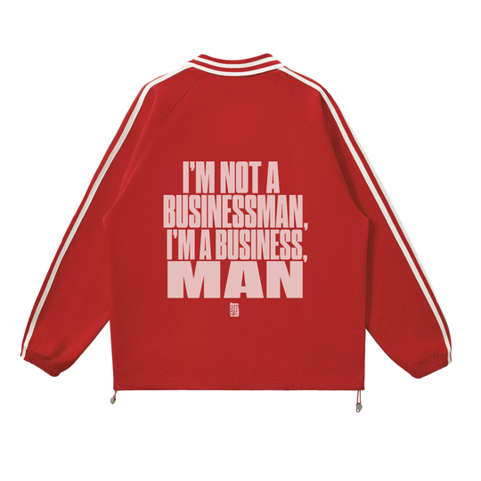 Empire State of Mind JZ BX Takeover Contrast Striped Lapel Collar Sweatshirt
