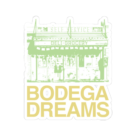 Bodega Dreams Sticker (Bright Green & Gold)