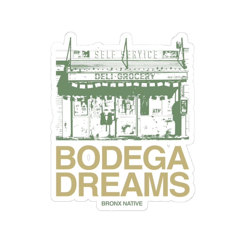 Bodega Dreams Sticker (Green & Gold)