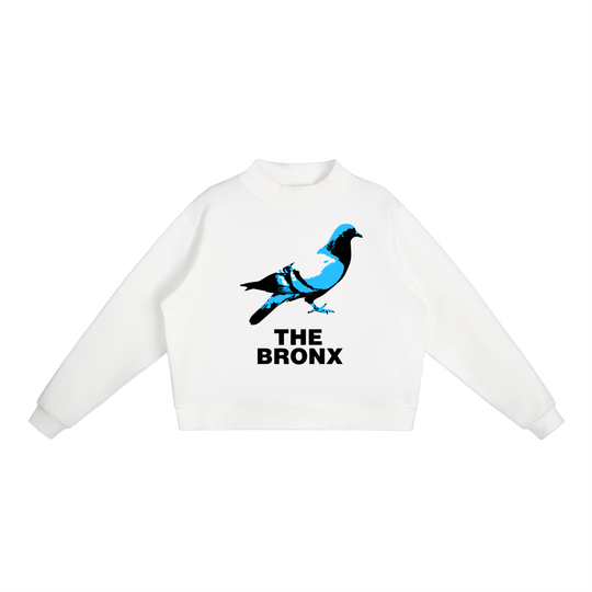 The Bronx Pidgeon Essential Fleece Mock-Neck Crew Sweatshirt
