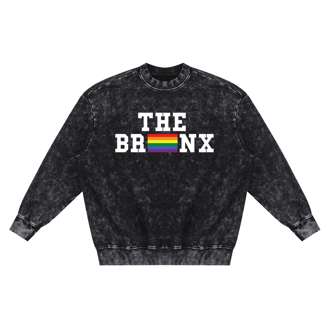 Snow Washed Hand-Frayed Sweatshirt