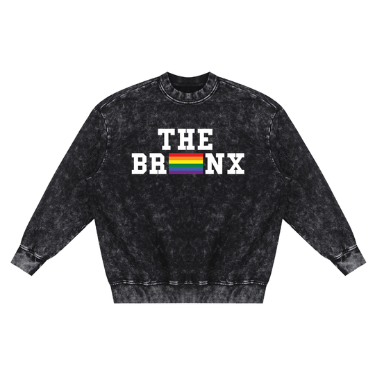 Snow Washed Hand-Frayed Sweatshirt