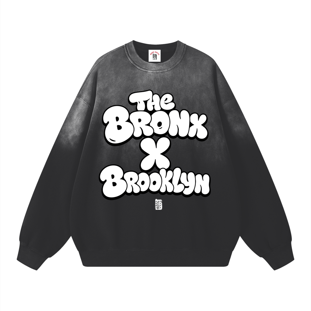 The Bronx x Brooklyn Sunfade Drop-Shoulder Cotton Sweatshirt