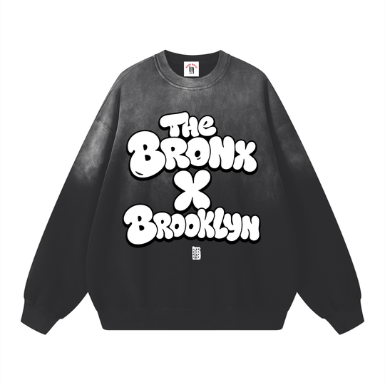 The Bronx x Brooklyn Sunfade Drop-Shoulder Cotton Sweatshirt