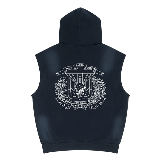 Uptown Dominican Unisex Vintage Wash Sun Fade Sleeveless Hoodie