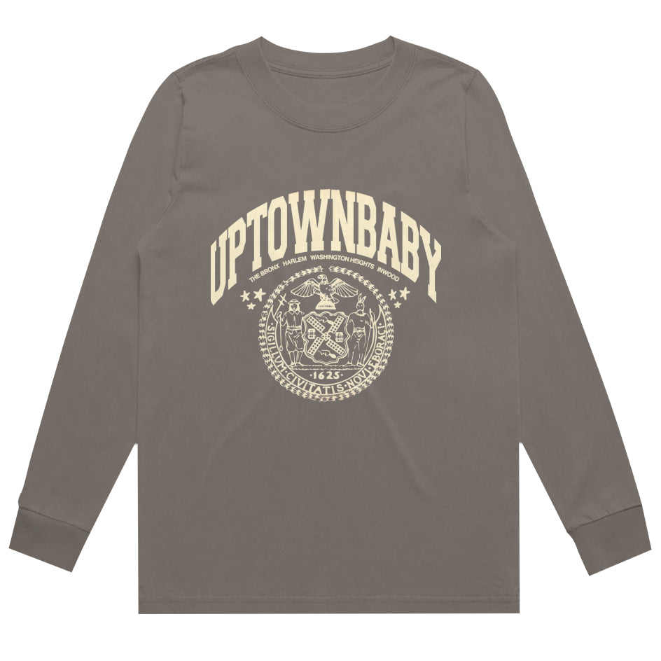 UPTOWN BABY Women's Heavy Faded L/S Tee