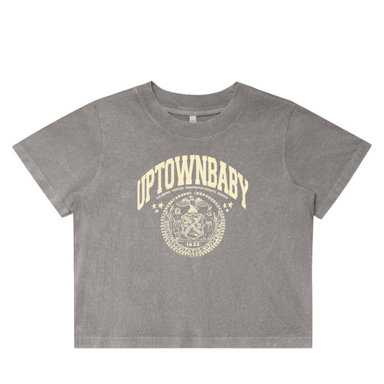 UPTOWNBABY Womens Stone Wash Heavy Crop