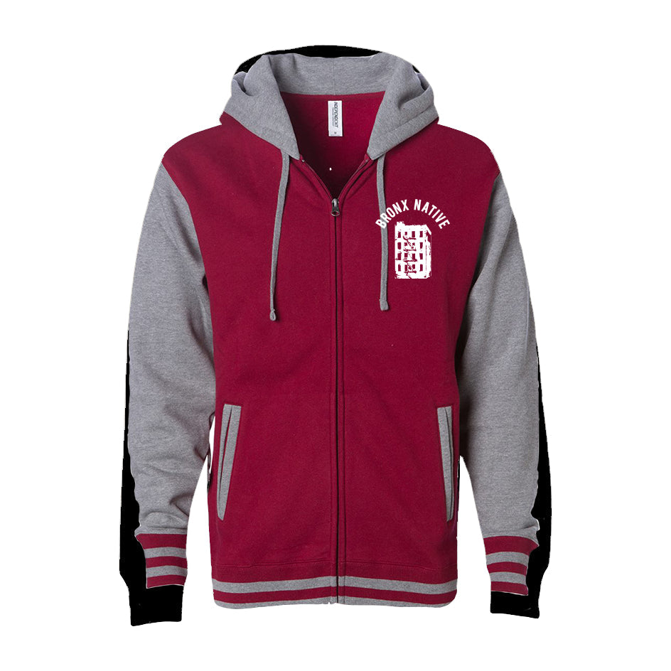 Bronx Native Unisex Heavyweight Varsity Zip Hood 