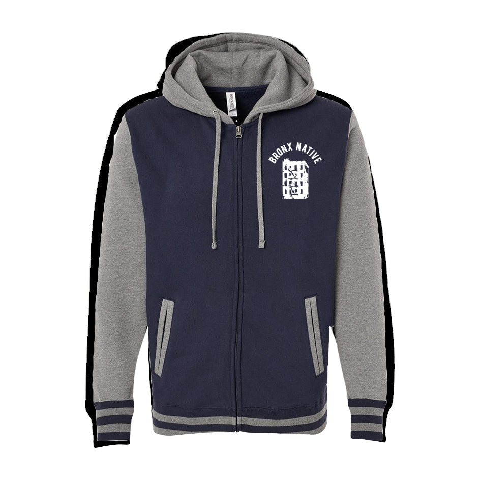 Bronx Native Unisex Heavyweight Varsity Zip Hood 
