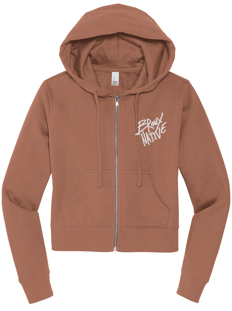 Bronx Native District Womens Zip Hoodie [Embroidered]
