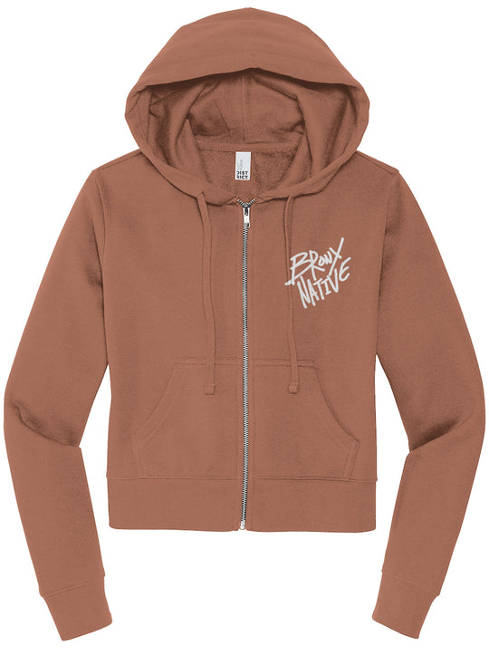 Bronx Native District Womens Zip Hoodie [Embroidered]