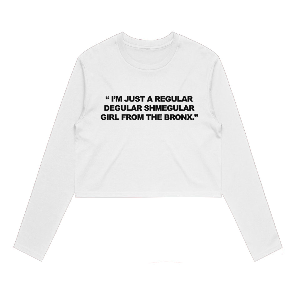 Girl from The Bronx Women's Crop L/S Tee