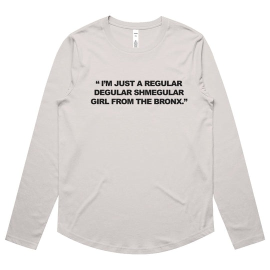 Girl from The Bronx Womens Maple Curve LS Tee