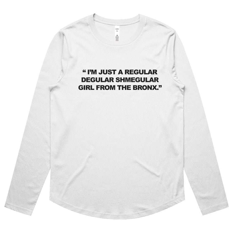 Girl from The Bronx Womens Maple Curve LS Tee