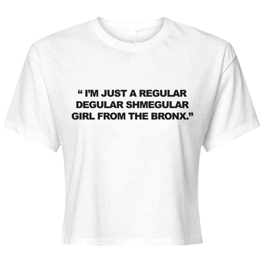 Just a Girl from The Bronx Womens Ideal Crop Top