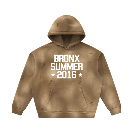 Bronx Summer Sunfade Frayed Fleece Hoodie by Bronx Native — Summer Collection product image